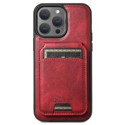 SUTENI H15 For iPhone 15 Pro Phone Case Compatible with MagSafe Detachable Card Holder Cover