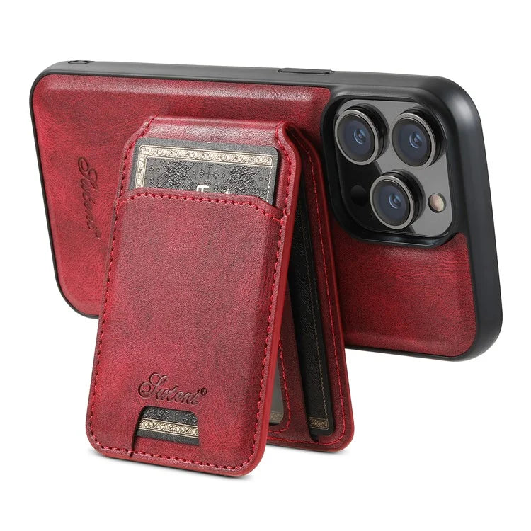 SUTENI H15 For iPhone 15 Pro Phone Case Compatible with MagSafe Detachable Card Holder Cover
