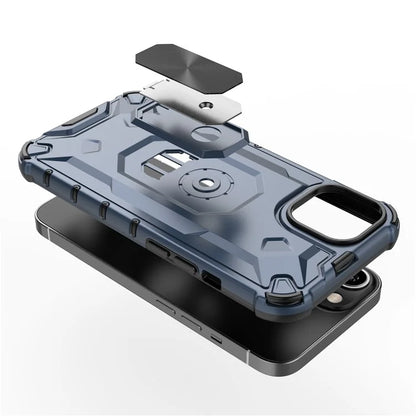 For iPhone 13 6.1 inch Case Slim-Fit Scratch-resistant PC+TPU Phone Back Cover