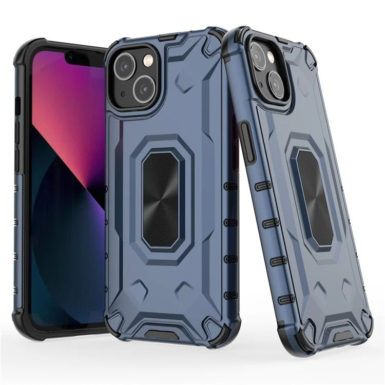For iPhone 13 6.1 inch Case Slim-Fit Scratch-resistant PC+TPU Phone Back Cover