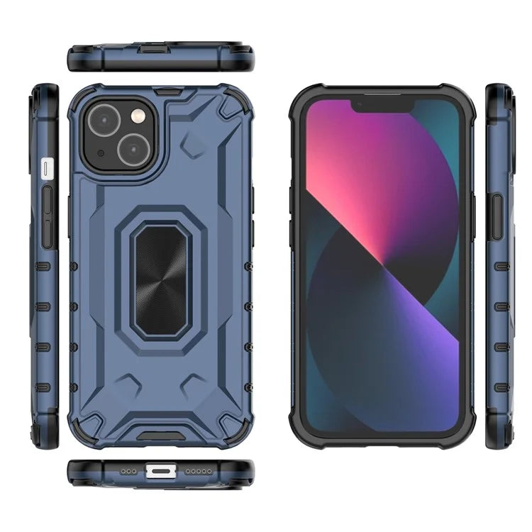 For iPhone 13 6.1 inch Case Slim-Fit Scratch-resistant PC+TPU Phone Back Cover