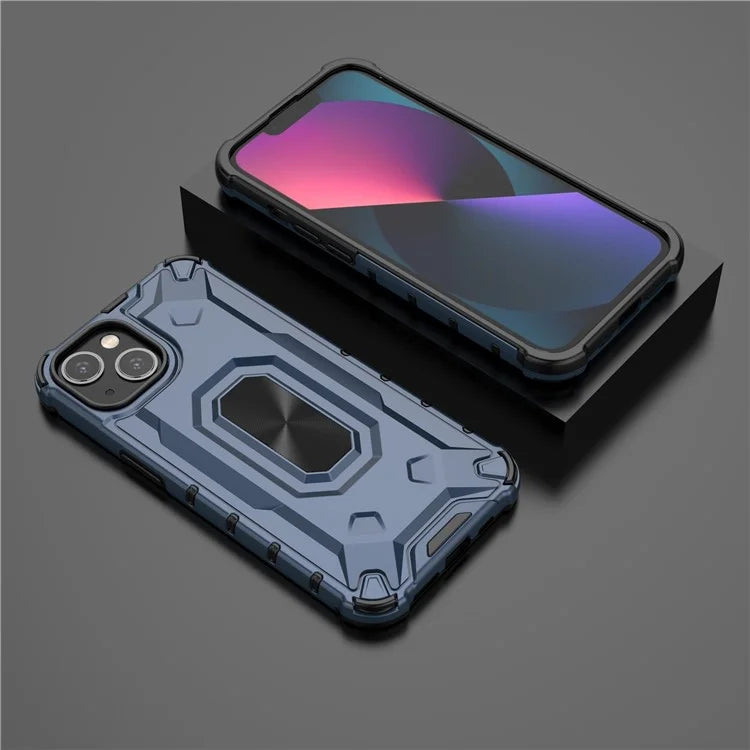 For iPhone 13 6.1 inch Case Slim-Fit Scratch-resistant PC+TPU Phone Back Cover