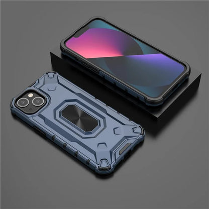 For iPhone 13 6.1 inch Case Slim-Fit Scratch-resistant PC+TPU Phone Back Cover