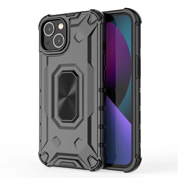For iPhone 13 6.1 inch Case Slim-Fit Scratch-resistant PC+TPU Phone Back Cover