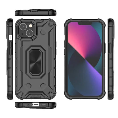 For iPhone 13 6.1 inch Case Slim-Fit Scratch-resistant PC+TPU Phone Back Cover