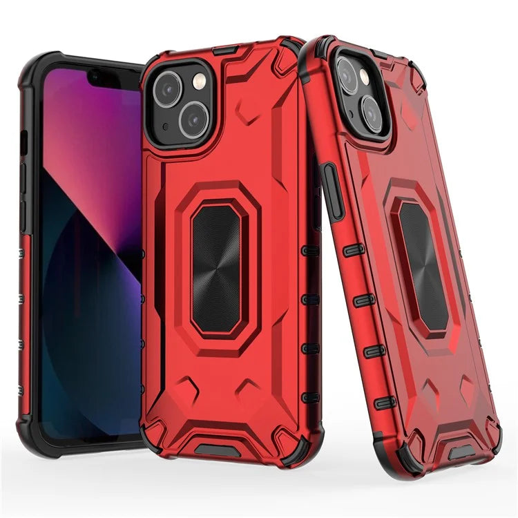 For iPhone 13 6.1 inch Case Slim-Fit Scratch-resistant PC+TPU Phone Back Cover
