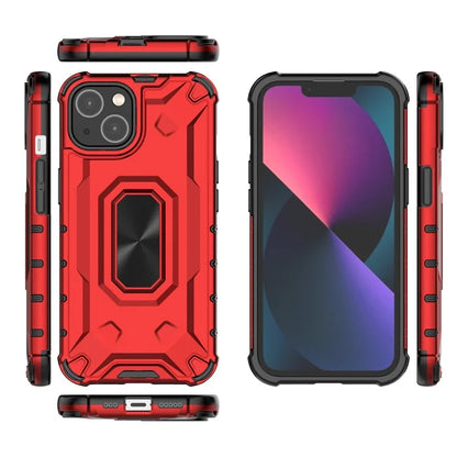 For iPhone 13 6.1 inch Case Slim-Fit Scratch-resistant PC+TPU Phone Back Cover