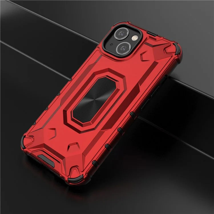 For iPhone 13 6.1 inch Case Slim-Fit Scratch-resistant PC+TPU Phone Back Cover