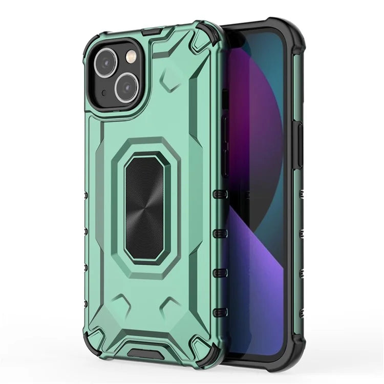 For iPhone 13 6.1 inch Case Slim-Fit Scratch-resistant PC+TPU Phone Back Cover