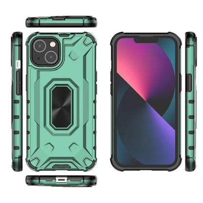 For iPhone 13 6.1 inch Case Slim-Fit Scratch-resistant PC+TPU Phone Back Cover