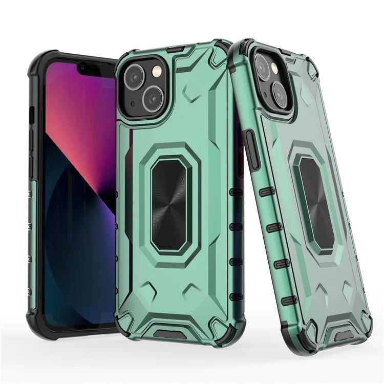 For iPhone 13 6.1 inch Case Slim-Fit Scratch-resistant PC+TPU Phone Back Cover