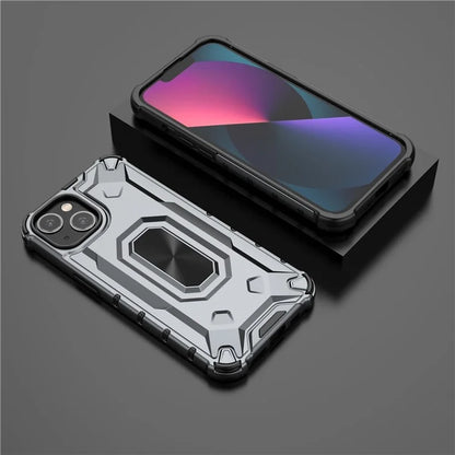 For iPhone 13 6.1 inch Case Slim-Fit Scratch-resistant PC+TPU Phone Back Cover