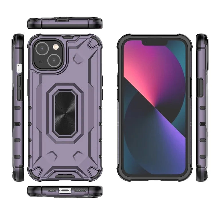For iPhone 13 6.1 inch Case Slim-Fit Scratch-resistant PC+TPU Phone Back Cover