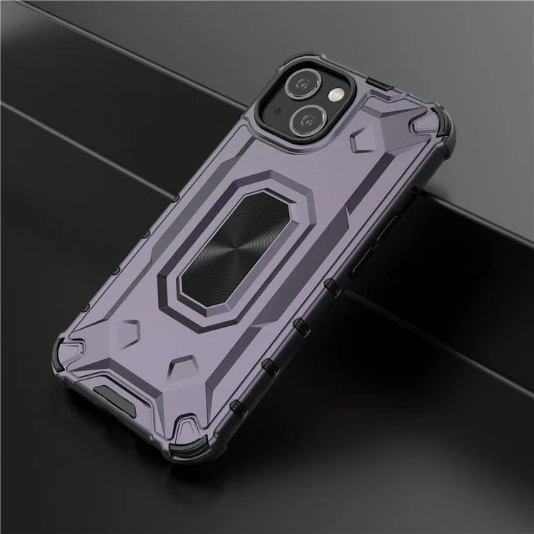 For iPhone 13 6.1 inch Case Slim-Fit Scratch-resistant PC+TPU Phone Back Cover