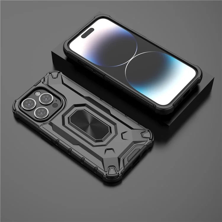 For iPhone 14 Pro Case Slim-Fit Anti-fall Hybrid Hard PC Soft TPU Phone Back Shell