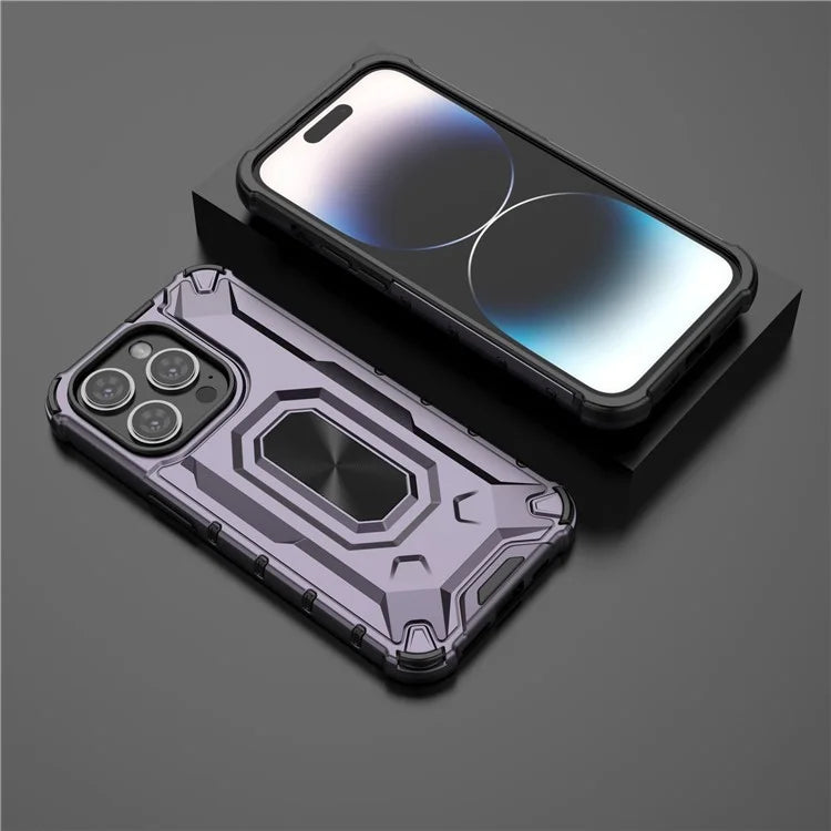 For iPhone 14 Pro Case Slim-Fit Anti-fall Hybrid Hard PC Soft TPU Phone Back Shell