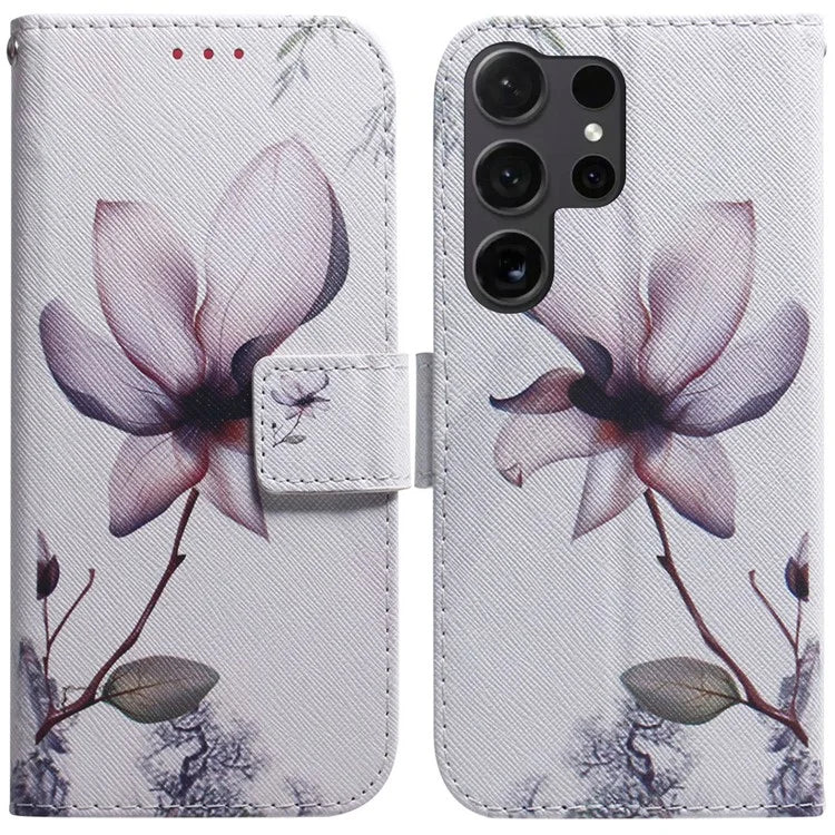 For Samsung Galaxy S24 Ultra Case Pattern Printing Wallet Phone Cover