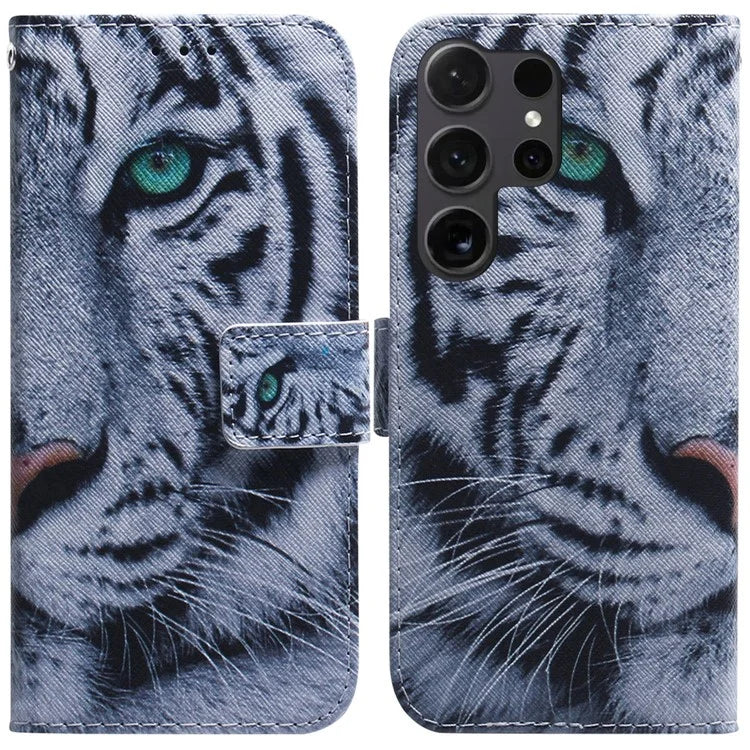 For Samsung Galaxy S24 Ultra Case Pattern Printing Wallet Phone Cover