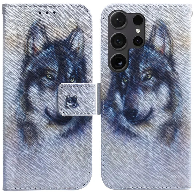 For Samsung Galaxy S24 Ultra Case Pattern Printing Wallet Phone Cover