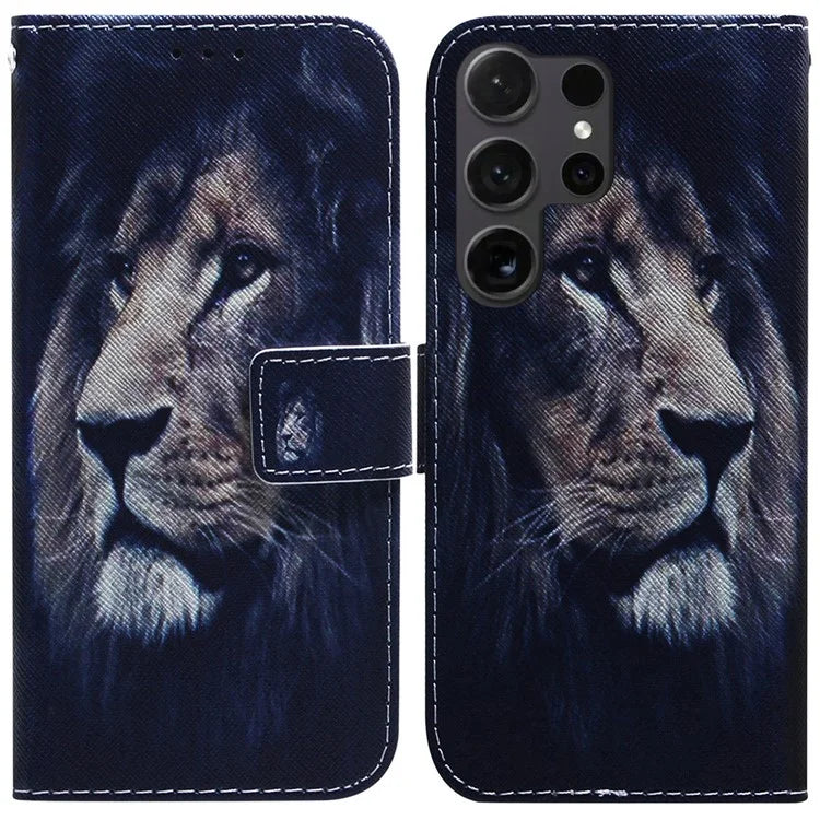 For Samsung Galaxy S24 Ultra Case Pattern Printing Wallet Phone Cover