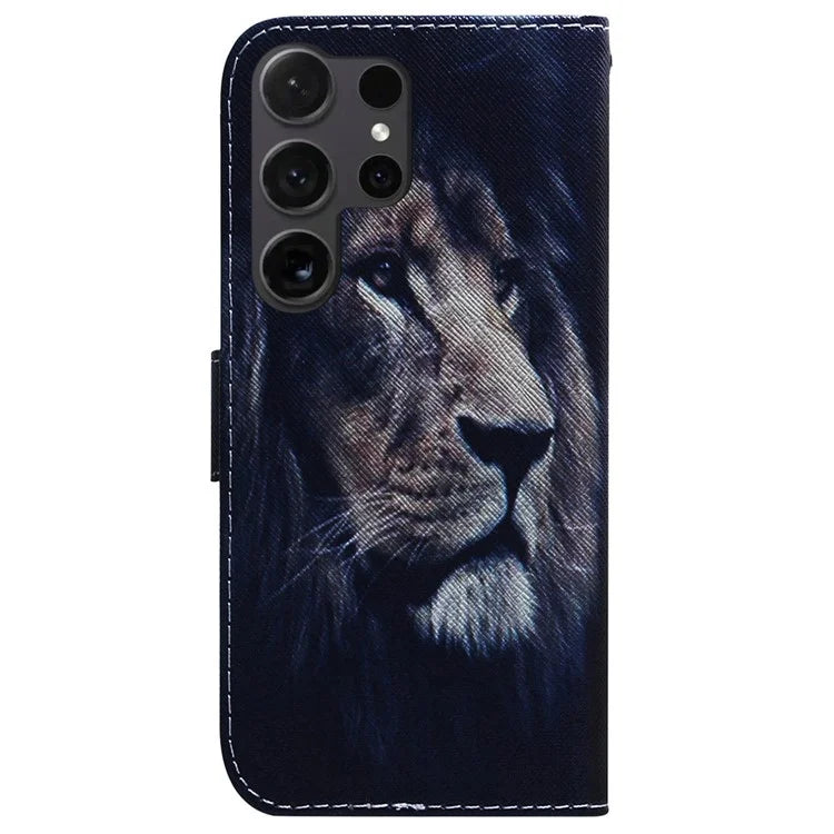 For Samsung Galaxy S24 Ultra Case Pattern Printing Wallet Phone Cover