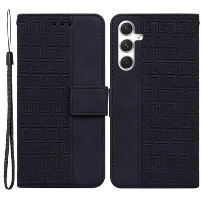 For Samsung Galaxy S24+ Case Imprinted Geometry Stand Wallet Leather Cover