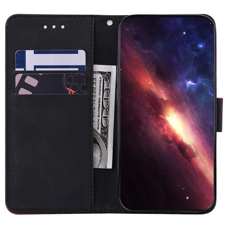 For Samsung Galaxy S24+ Case Imprinted Geometry Stand Wallet Leather Cover