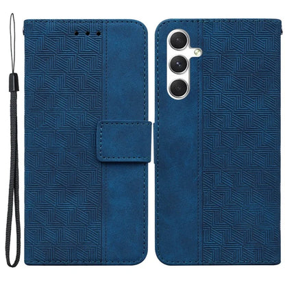 For Samsung Galaxy S24+ Case Imprinted Geometry Stand Wallet Leather Cover