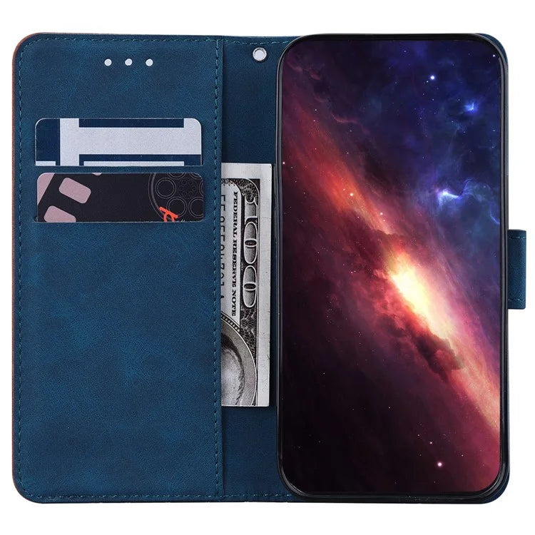 For Samsung Galaxy S24+ Case Imprinted Geometry Stand Wallet Leather Cover