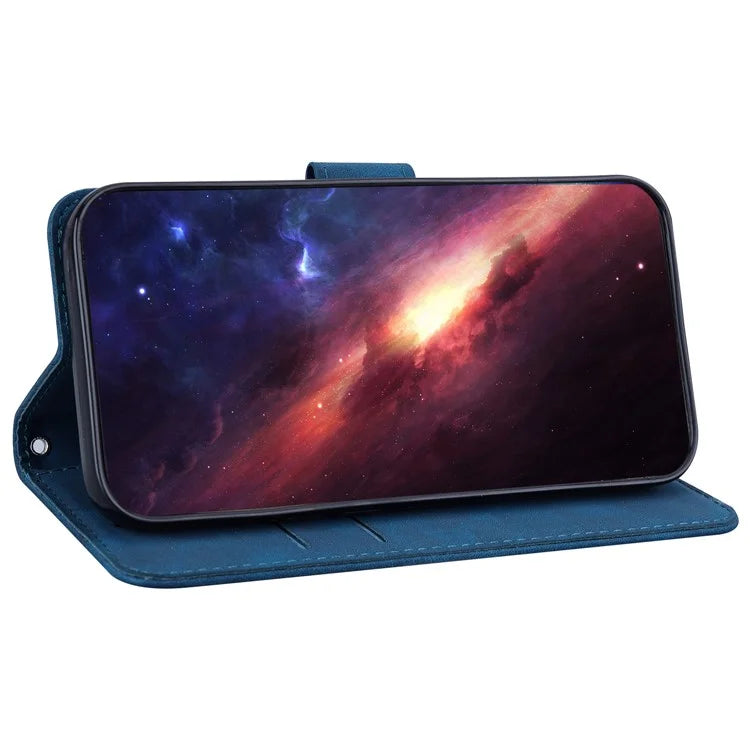 For Samsung Galaxy S24+ Case Imprinted Geometry Stand Wallet Leather Cover