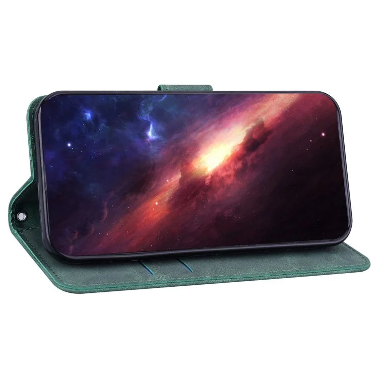 For Samsung Galaxy S24+ Case Imprinted Geometry Stand Wallet Leather Cover
