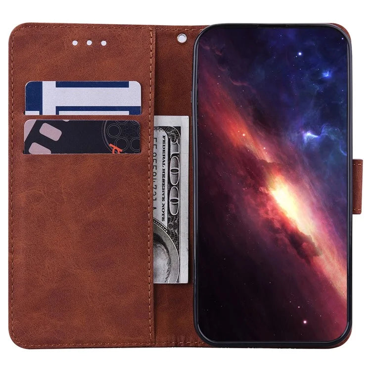 For Samsung Galaxy S24+ Case Imprinted Geometry Stand Wallet Leather Cover