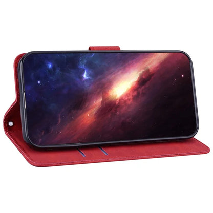 For Samsung Galaxy S24+ Case Imprinted Geometry Stand Wallet Leather Cover