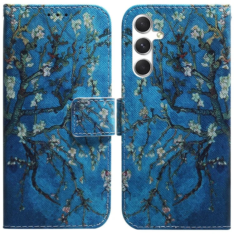 For Samsung Galaxy S24 Case Pattern Printing Leather Cover with Wallet Stand