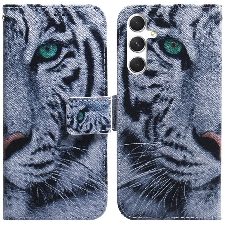 For Samsung Galaxy S24 Case Pattern Printing Leather Cover with Wallet Stand
