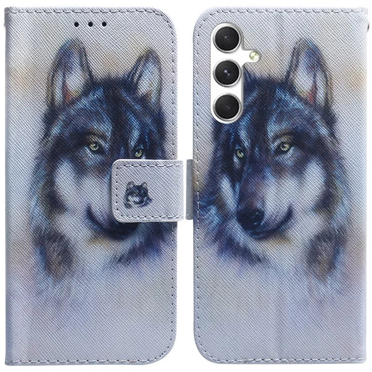 For Samsung Galaxy S24 Case Pattern Printing Leather Cover with Wallet Stand