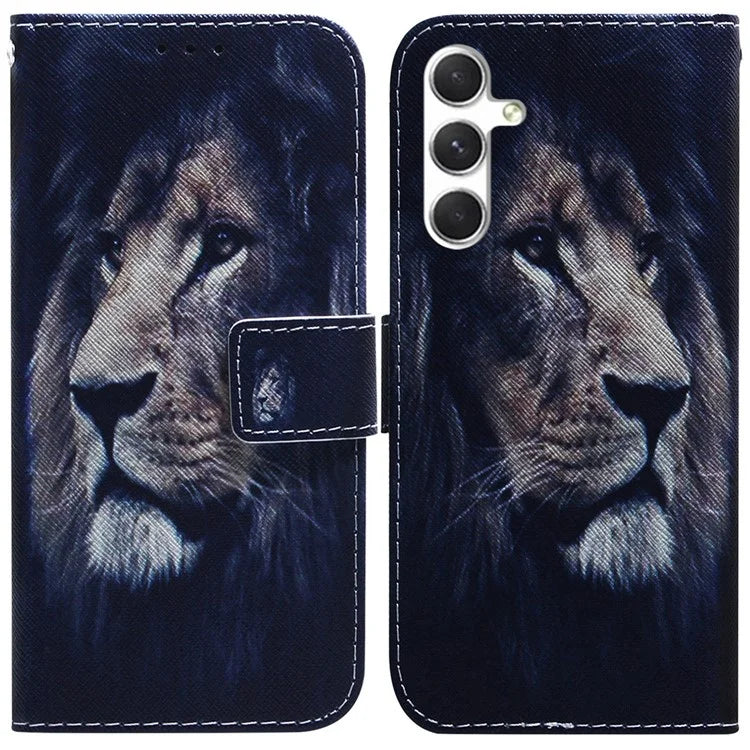 For Samsung Galaxy S24 Case Pattern Printing Leather Cover with Wallet Stand