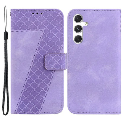 For Samsung Galaxy S24+ Case 7-Shape Imprinted Wallet Leather Phone Cover