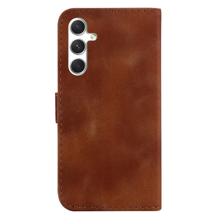 For Samsung Galaxy S24+ Case 7-Shape Imprinted Wallet Leather Phone Cover