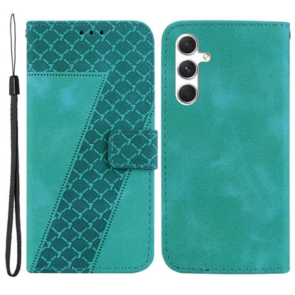For Samsung Galaxy S24+ Case 7-Shape Imprinted Wallet Leather Phone Cover