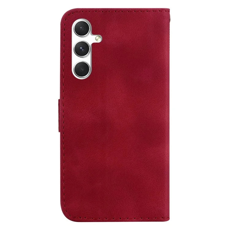 For Samsung Galaxy S24+ Case 7-Shape Imprinted Wallet Leather Phone Cover