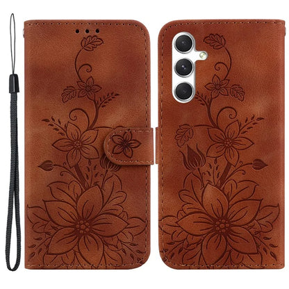 For Samsung Galaxy S24 Case Flower Imprint Wallet Phone Cover