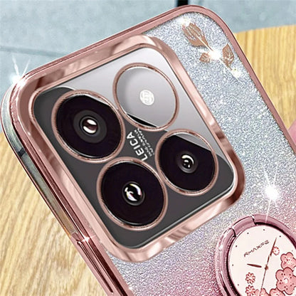 KADEM For Xiaomi 14 Pro Cover with Ring Kickstand Glitter TPU Phone Shell