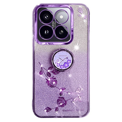 KADEM For Xiaomi 14 Pro Cover with Ring Kickstand Glitter TPU Phone Shell