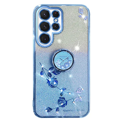 KADEM For Samsung Galaxy S24 Ultra Cover Soft TPU Phone Case with Ring Kickstand