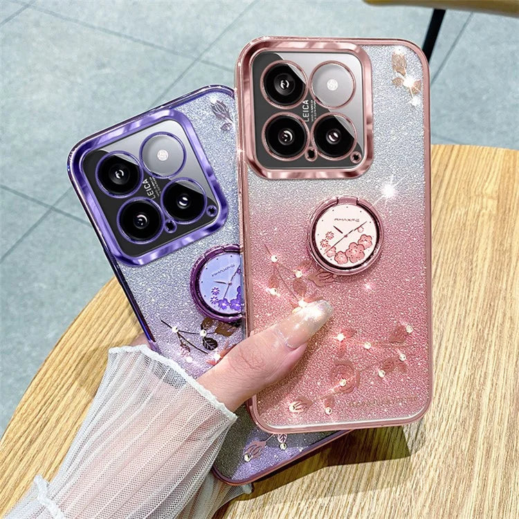 KADEM For Xiaomi 14 Cover Drop Resistant TPU Phone Case with Ring Kickstand
