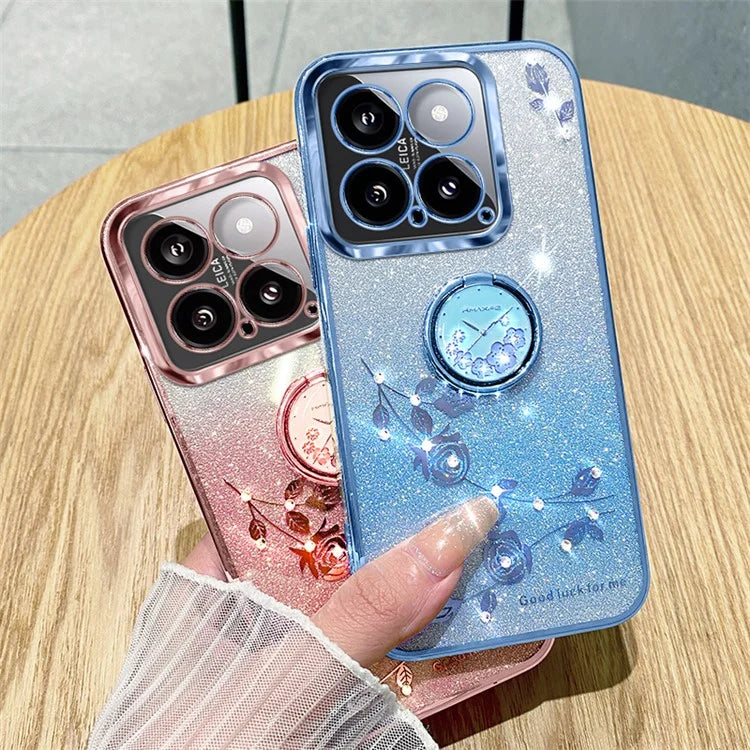 KADEM For Xiaomi 14 Cover Drop Resistant TPU Phone Case with Ring Kickstand
