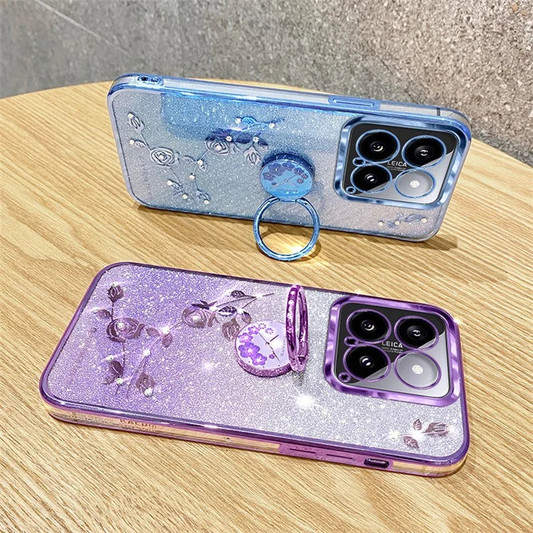 KADEM For Xiaomi 14 Cover Drop Resistant TPU Phone Case with Ring Kickstand