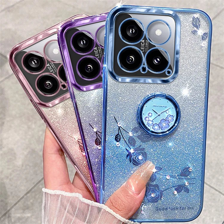 KADEM For Xiaomi 14 Cover Drop Resistant TPU Phone Case with Ring Kickstand