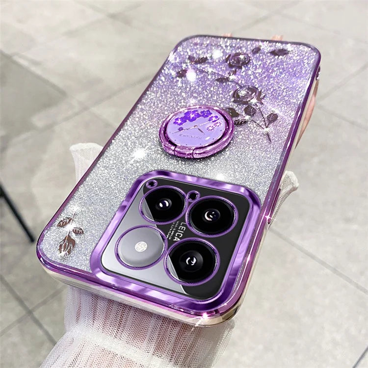 KADEM For Xiaomi 14 Cover Drop Resistant TPU Phone Case with Ring Kickstand